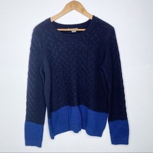 Vince Navy and Blue Cable Knit Sweater